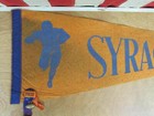 Vintage 1930s Syracuse University Football Pennant 29  Orange W football Pinback