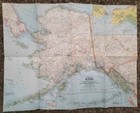 National Geographic Original Jul 1959 Map Of The State Of Alaska