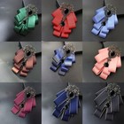 Men Bow Tie Rhinestone Crystal Satin Tied Necktie Formal Wedding Party Groom