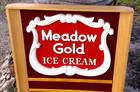 Vintage 1950 s Meadow Gold Ice Cream Menu Board 
