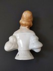 Vintage Fine Porcelain Half Doll Pin Cushion  German Signed 