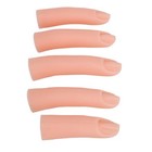5pcs Silicone Finger Model High Simulation Bendable Joint Embedded Nail Art Hpt