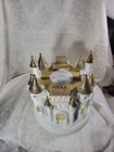 Bath   Body Works Disney Princess Castle Pedestal Ceramic 3-wick Holder - Nib 