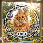 Personalized Pet Portrait Suncatcher  Custom Cat Dog Photo  Memorial Gift
