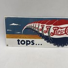 Vintage Pepsi Cola Sign Tops    Bottle Caps Ande Rooney Metal Sign  16  X 6 