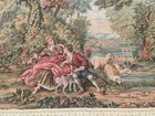 French Tapestry  Vintage Goblin  Medieval Pictorial Wall Hanging 2x3 Ft