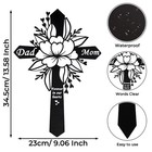 Fectzuea Metal Dad And Mom Memorial Grave Markers Flower Memorial Plaque Stak   