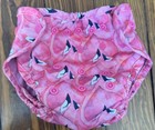 Button Diapers Flamingo Print Cloth Diaper Cover One Size 