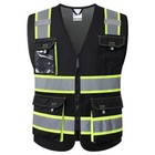 Hi Vis Reflective Safety Vests For Men Women High Visibility Large Jk220-black