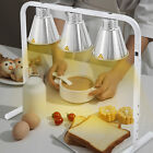 Tabletop Food Insulation Lamp  Food Warmer  3-head Food Warming Lamp Silver
