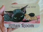 Devon Rex Cat Art Painting Kitten Room Nursery Laminated Sign By Suzanne Le Good