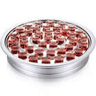 Stainless Steel Holy Communion Tray Set For Churches - 40 Cup Capacity  Silver