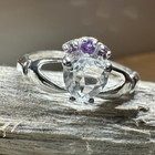 Topaz Claddagh Ring Ireland Irish Engagement Promise 925 Ring