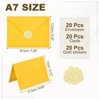 20pack Golden 5x7 Envelopes  A7 Envelopes With Cards Stickers