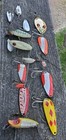 Lot- 13 Vintage Fresh Water Lures  Heddon  Len Thompson  Mepp  Fred Arbogast  