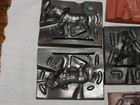 Lot Of 10 -vintage Lead Toy Soldier R b Rubber Molds  - Lot  11a
