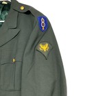 Vintage Us Army Wool Dress Green Jacket Mens 43r Vietnam War Uniform Coat Patch