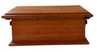 Vintage Handmade Wood Keepsake Box Casket Style Cord Handles Gothic Oddities