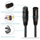 Jlpow 6ft Dmx Cable  Gold-plated 3 Pin Signal Xlr Male To Female Dmx Cable Wi   