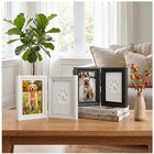 Pet Paw Print Keepsake Kit - Wooden Frame   Clay Impression For Dogs cats