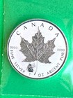 2016 Canadian Maple Leaf Reverse Proof Panda Privy 1oz  9999 Silver  5 Coin Seal