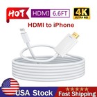 Hdmi Adapter Hd Cable For Iphone To Tv With 1080p Hd Display Sync Video sound 2m