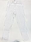 Nike Custom Vapor Select2 Fl Baseball Pant Men s M White Navy Pinstripes Dx9092