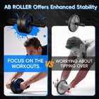 Ab Roller Wheel For Abs Workout - Abdominal Exercise Equipment With 2 Blue