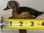 Blue Wing Teal Miniature Signed Morse Antique Duck Decoy Carved Wooden
