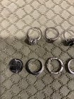 Vintage Sterling Silver Rings W  Stones  8  25 Grams