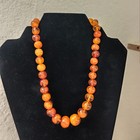 Amber Necklace Stone Beads Vintage Soviet Baltic  Jewelry 42 G 