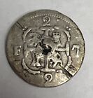 1819 Venezuela Caracas Silver 2 Reales Ferdinand Vii Silver Damaged