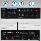 Pyle Pfa600bu Wireless Bluetooth Karaoke Amplifier Receiver System  300 Watts