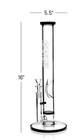 Grav   Large 16    Black Accent Straight Base W  Disc Water Pipe Bong  High Quality