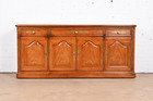 Henredon French Provincial Carved Walnut Sideboard Or Bar Cabinet