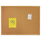 Quartet 303 36 In  X 24 In  Classic Series Cork Bulletin Board - Tan  Oak New