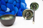 Complete Beginner Emerald Dragon Drop Spindle Spinning Kit - Midi Size Blue