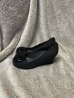 Lindsay Phillips Wedge Shoes Women s 7m Kristen Gray Vegan Slip On 7 Extra Snaps