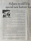 1992 Subaru Jjusty Loyale Legacy Svx Two Page Print Ad The Truth