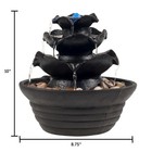 Tabletop Electric Water Fountain 3 Tier Cascading Indoor Waterfall W  Led Light