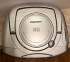 Sylvania Srcd243m Stereo Boombox- Cd - Aux-in- Am fm Radio - Power Cord - Silver