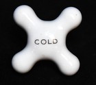  Vintage Ceramic Porcelain  Cold Water Faucet Handle Knob Fixture 