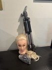 16  Human Hair Styling Mannequin Head With Adjustable Tripod For Hair Training