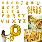 16  Medium Foil Letter Balloons Number Balloon Wedding Alphabet Silver Gold Pink