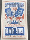 1948 Boxing Marcel Cerdan Vs Tony Zale France Unac Air Mail Vignette Label