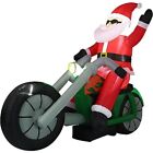  6-ft  Wide Motorcycle Santa Blow Up Inflatable With 6ft Santa Motorcycle