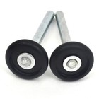 Garage Door Roller 4 Inch Stem Standard Rollers W  Black Nylon Wheel  2 Pack 