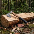 Viking Style Hatchet Axe Handmade Carbon Steel     Custom Outdoor Camping Tool