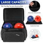 Bowling Ball Bag  2 Balls Bowling Tote Bag With Ball Holder  Fits A Single Pa   