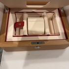Omega Wood Watch Presentation Box W  Red Travel Box - White Outer Box   Booklet